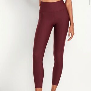 Aerie Red High-Waist Leggings for Versatile Comfort